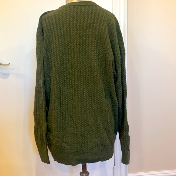 N.Peal pure cashmere pullover from Scotland green small cable pattern - Picture 3 of 5